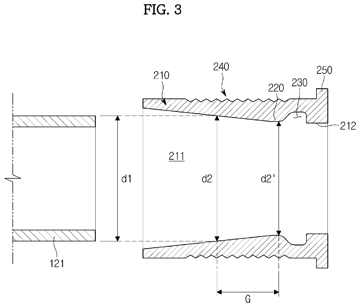 Friction member and master cylinder comprising same