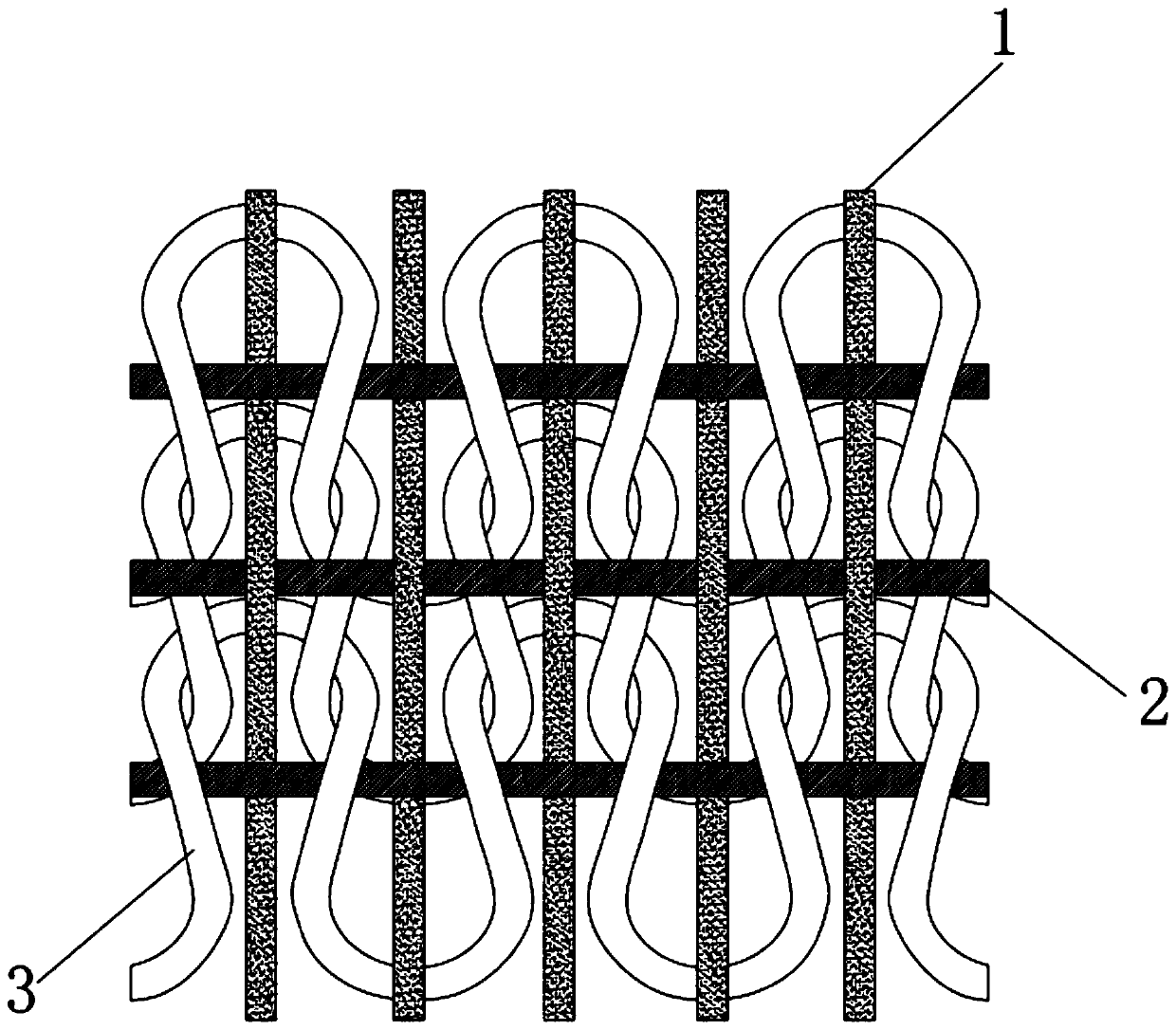 High-dimensional-stability warm-keeping fabric with sandwich structure