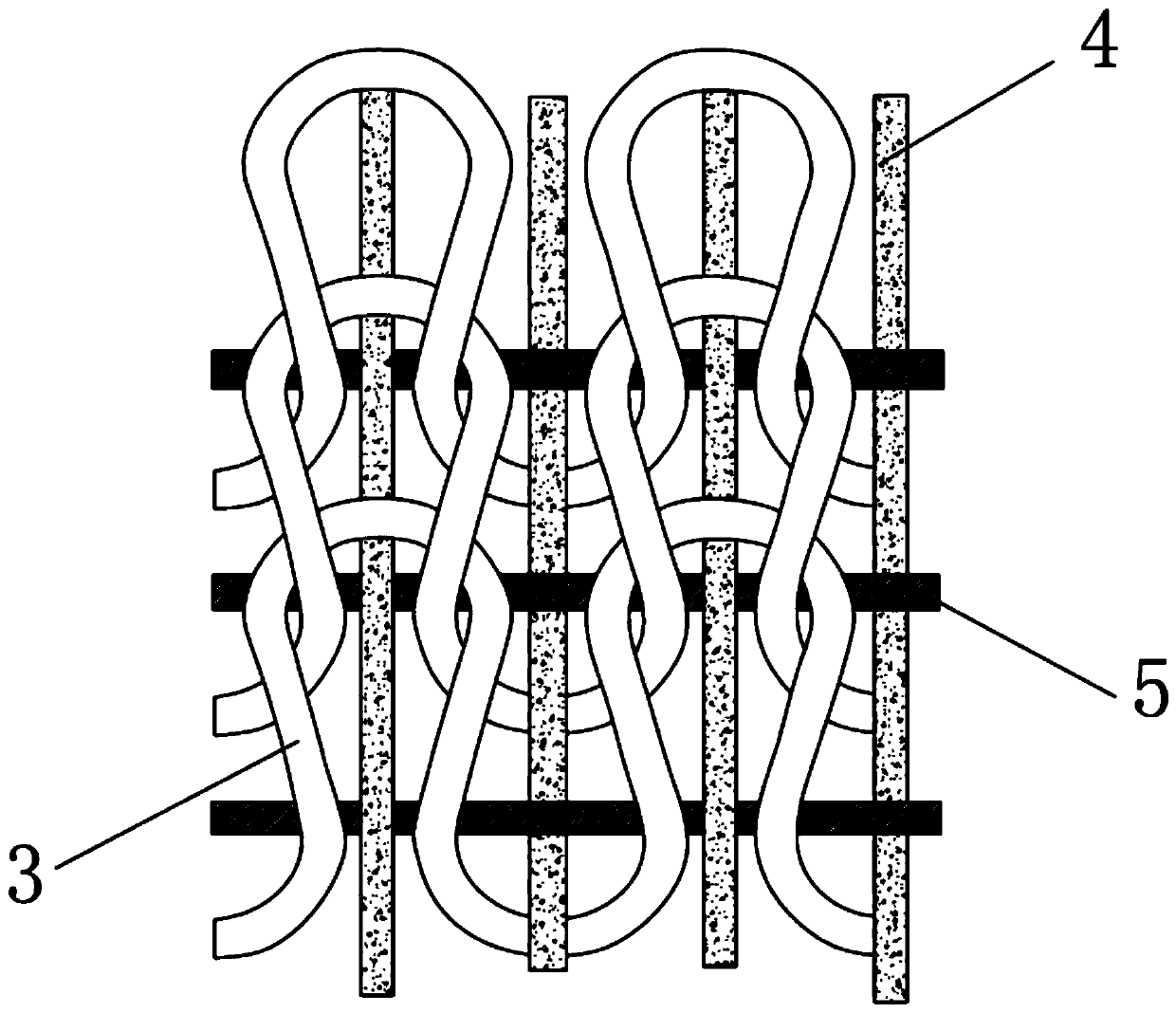 High-dimensional-stability warm-keeping fabric with sandwich structure