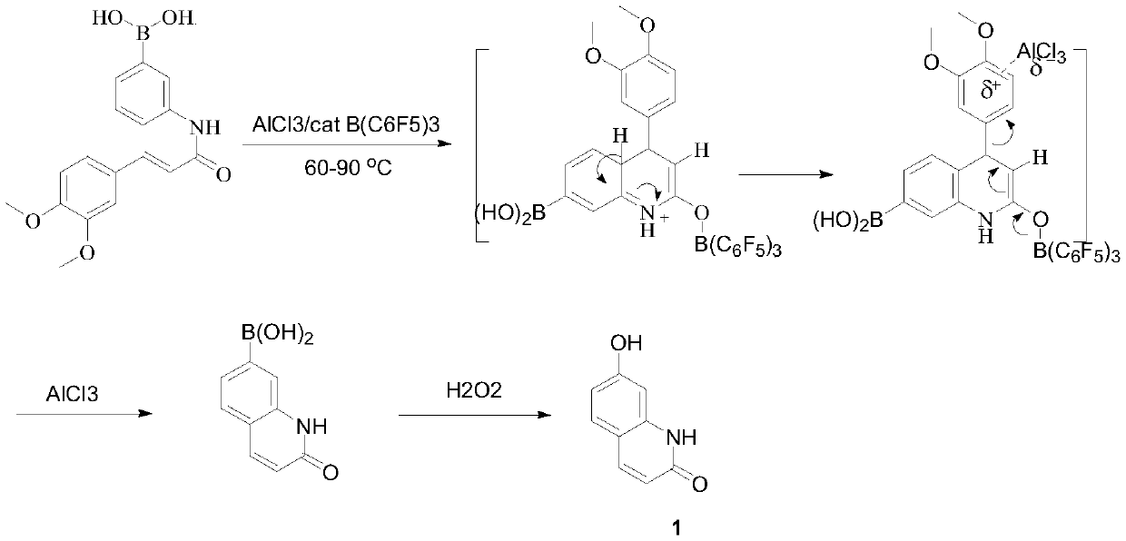 A kind of method for preparing hydroxy-2(1h)-quinolinone