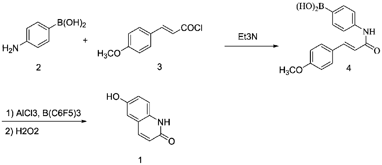 A kind of method for preparing hydroxy-2(1h)-quinolinone