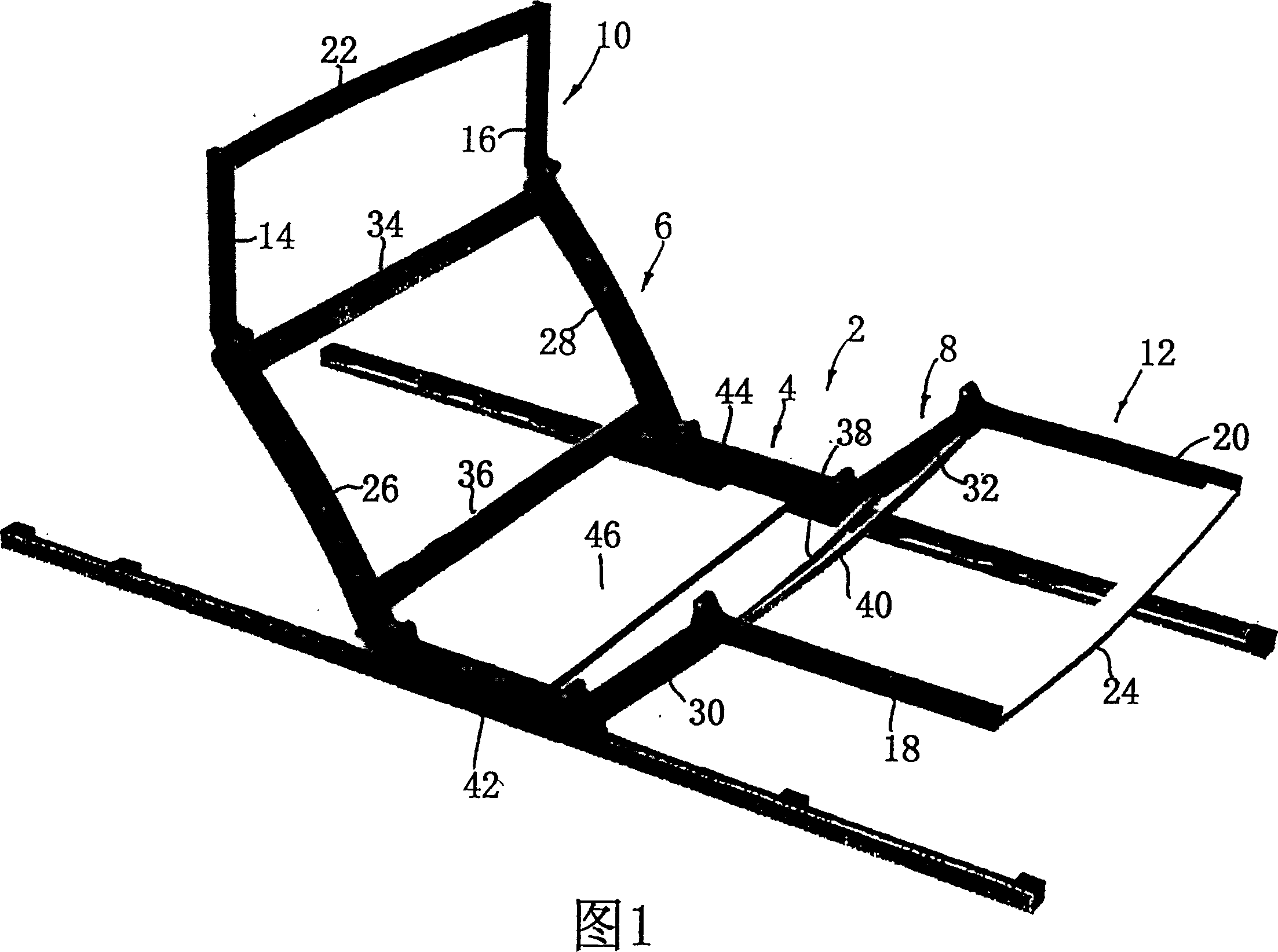 Motor-driven adjustable supporting device for upholstery of sitting and/or reclining furniture, for example of mattress or of bed