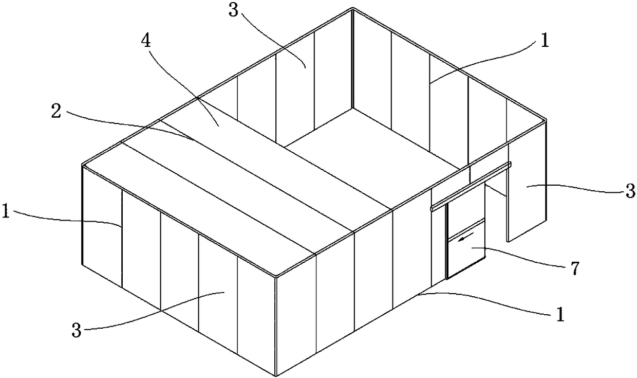 Assembled clean space assembly room and installation method thereof