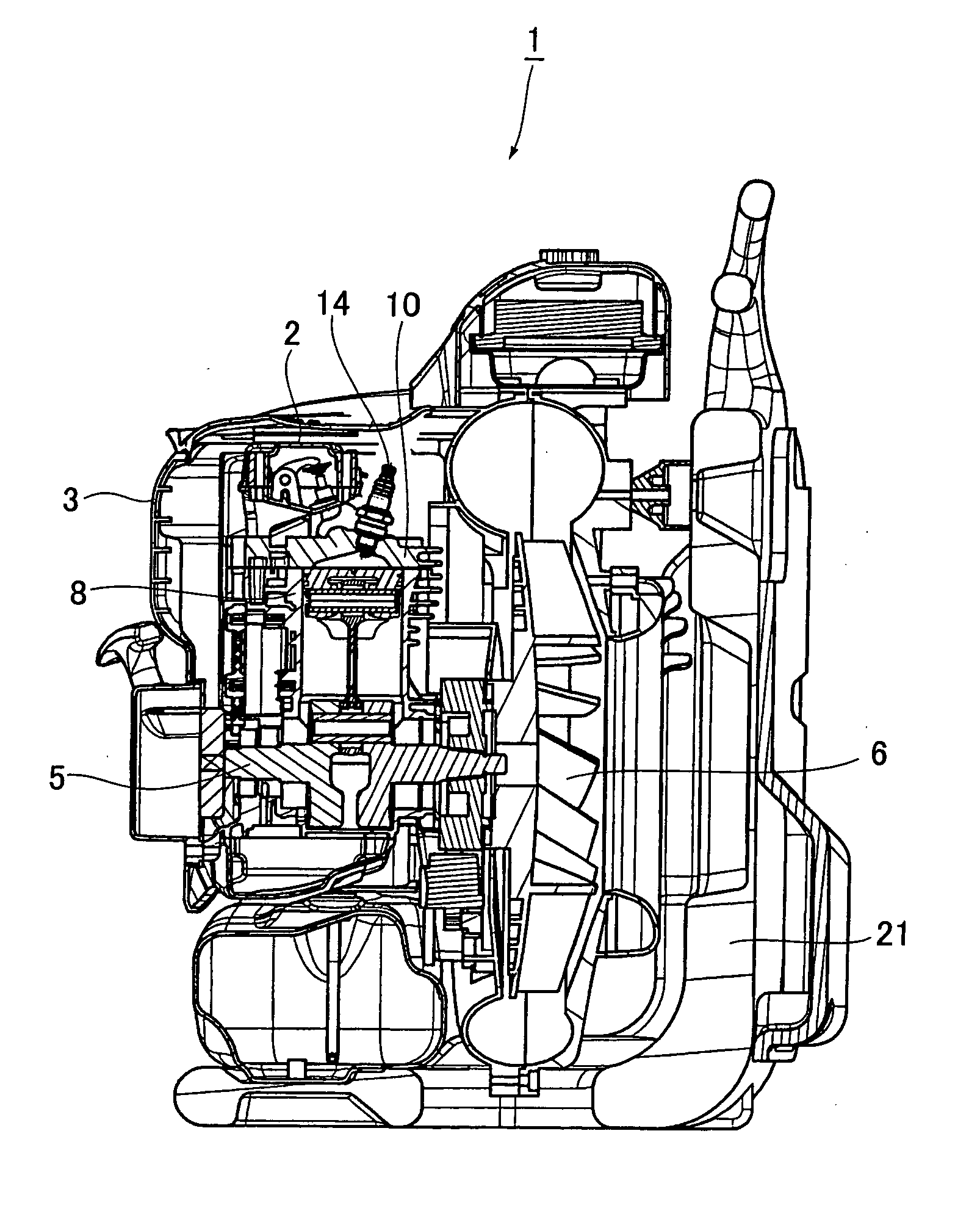 Portable 4-cycle engine and portable machine equipped with the 4-cycle engine