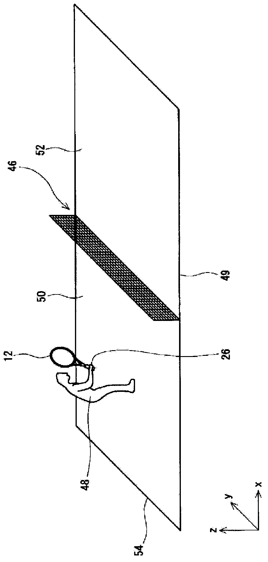 Tennis swing analyzing device and method