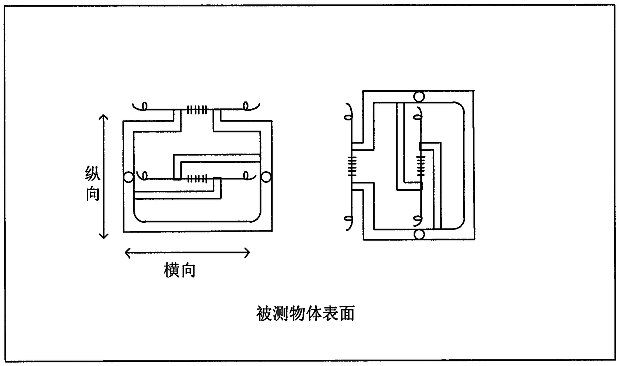 A material surface strain fiber grating reverse differential detection sensor device