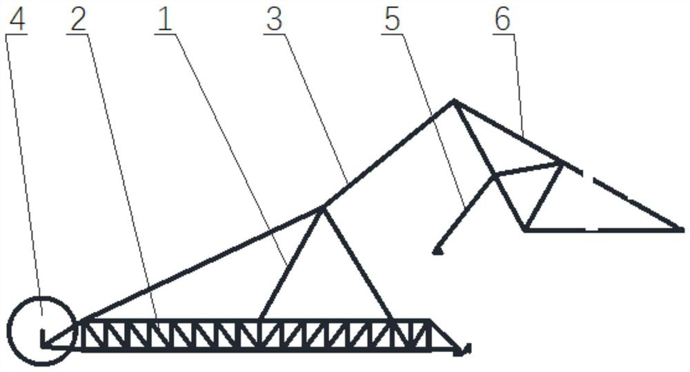 Pull rod structure for stacker-reclaimer