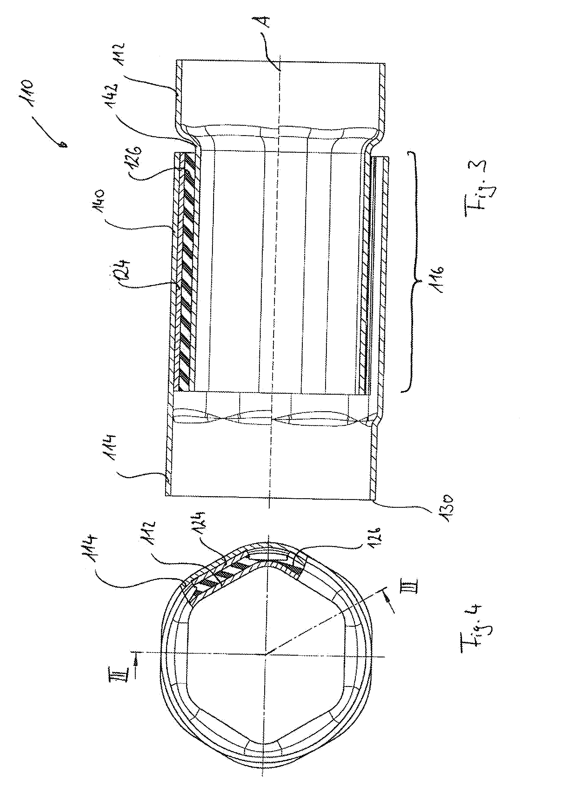 Torque transmission device for the low vibration transmission of torque via at least one shaft