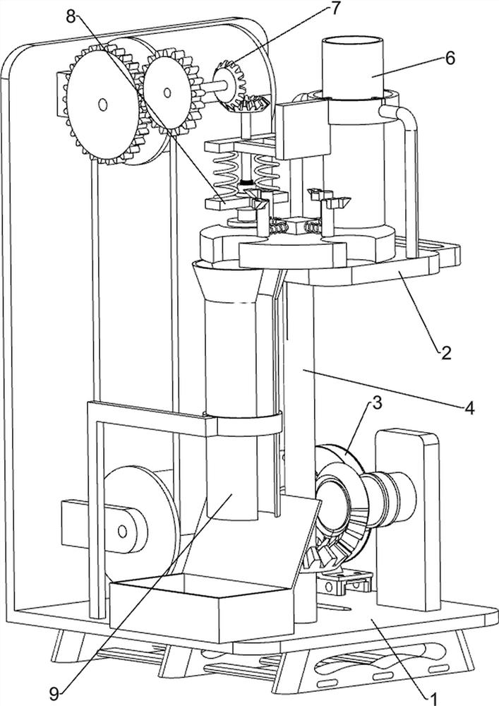 A grinding device for polishing wooden discs