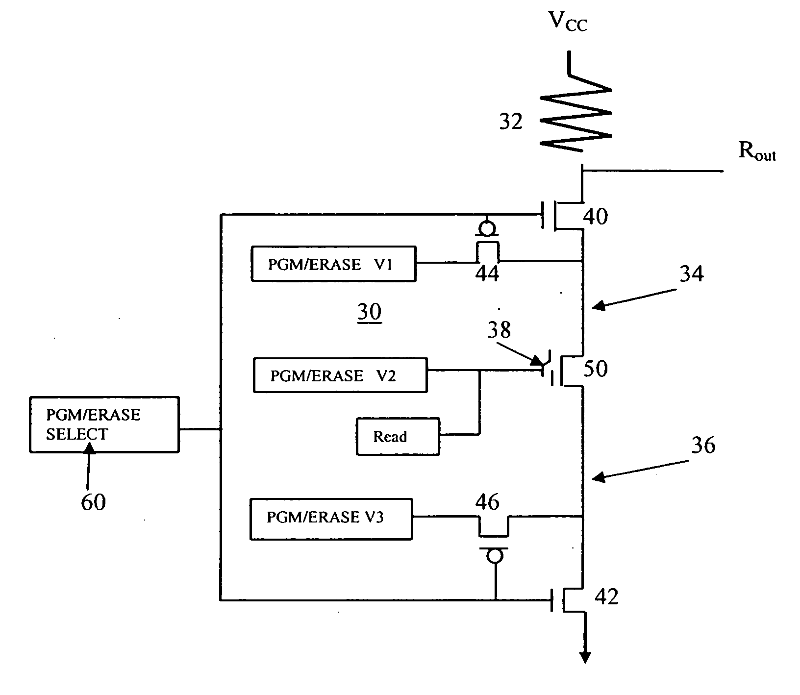 Dynamically tunable resistor or capacitor using a non-volatile floating gate memory cell