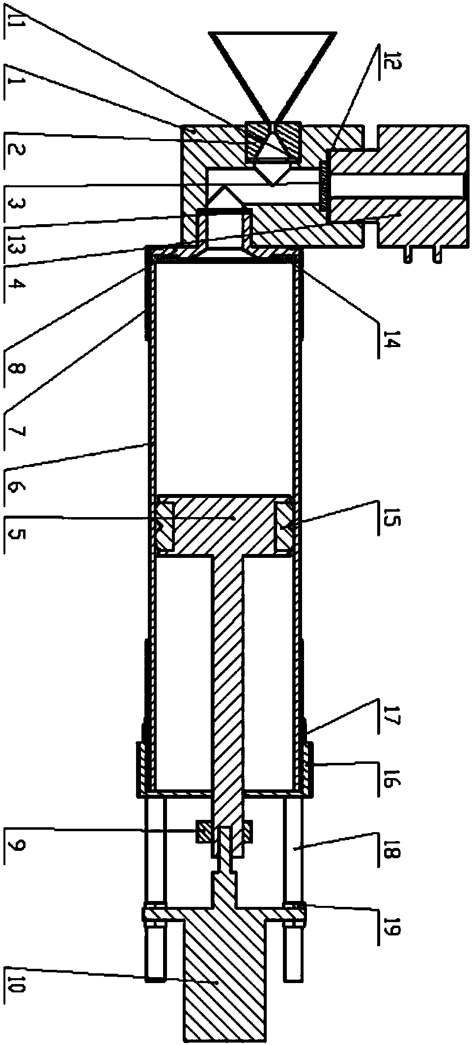 Piston-driven charge structure of the laser-chemical combined propeller