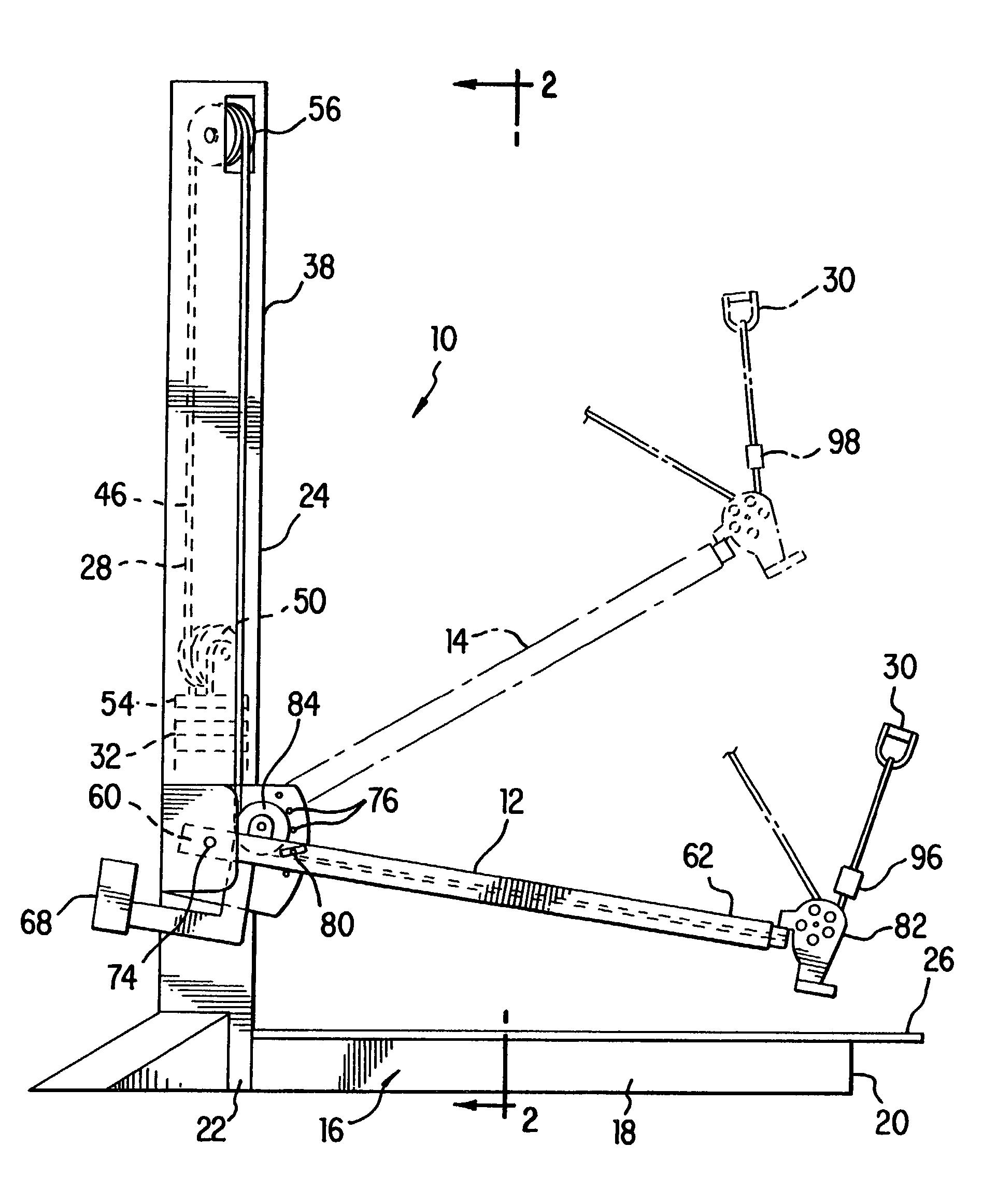 Cable crossover exercise apparatus