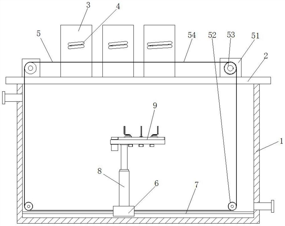 Quenching device for mechanical shaft parts