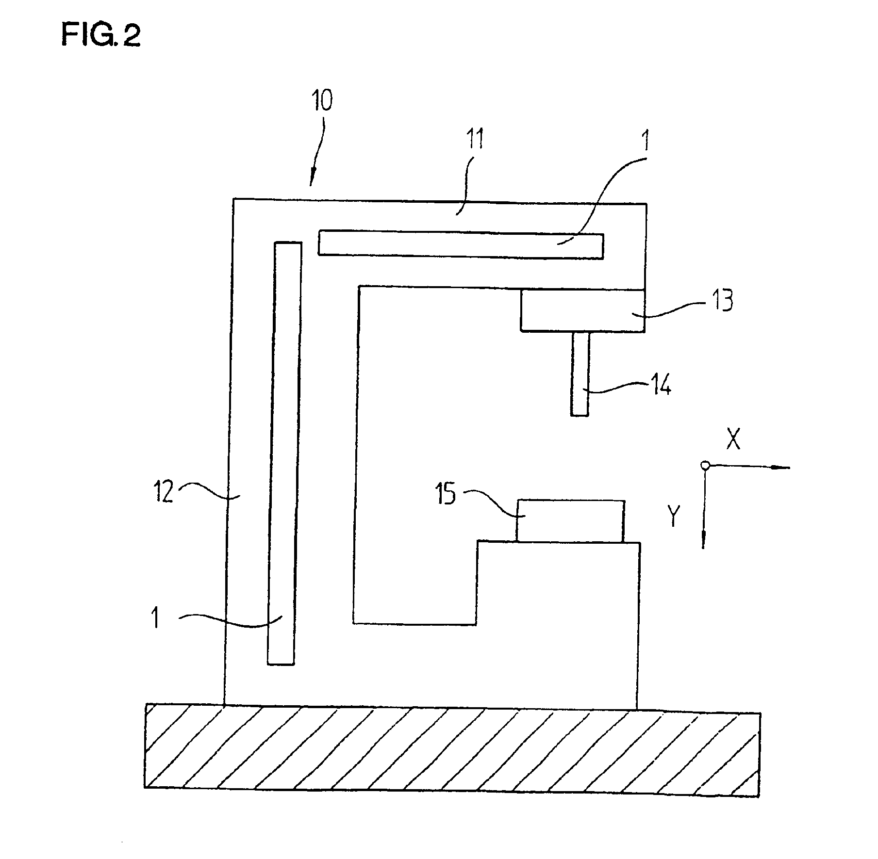Device for detecting a thermal linear dilation on part of a machine
