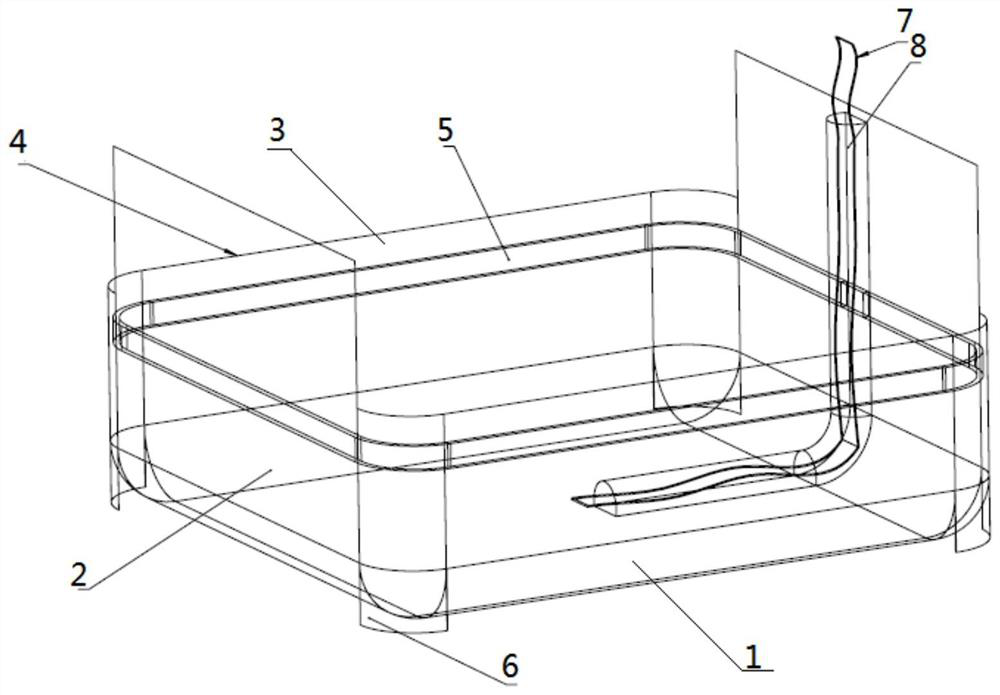 Medical disposable infant diarrhea liquid collecting device