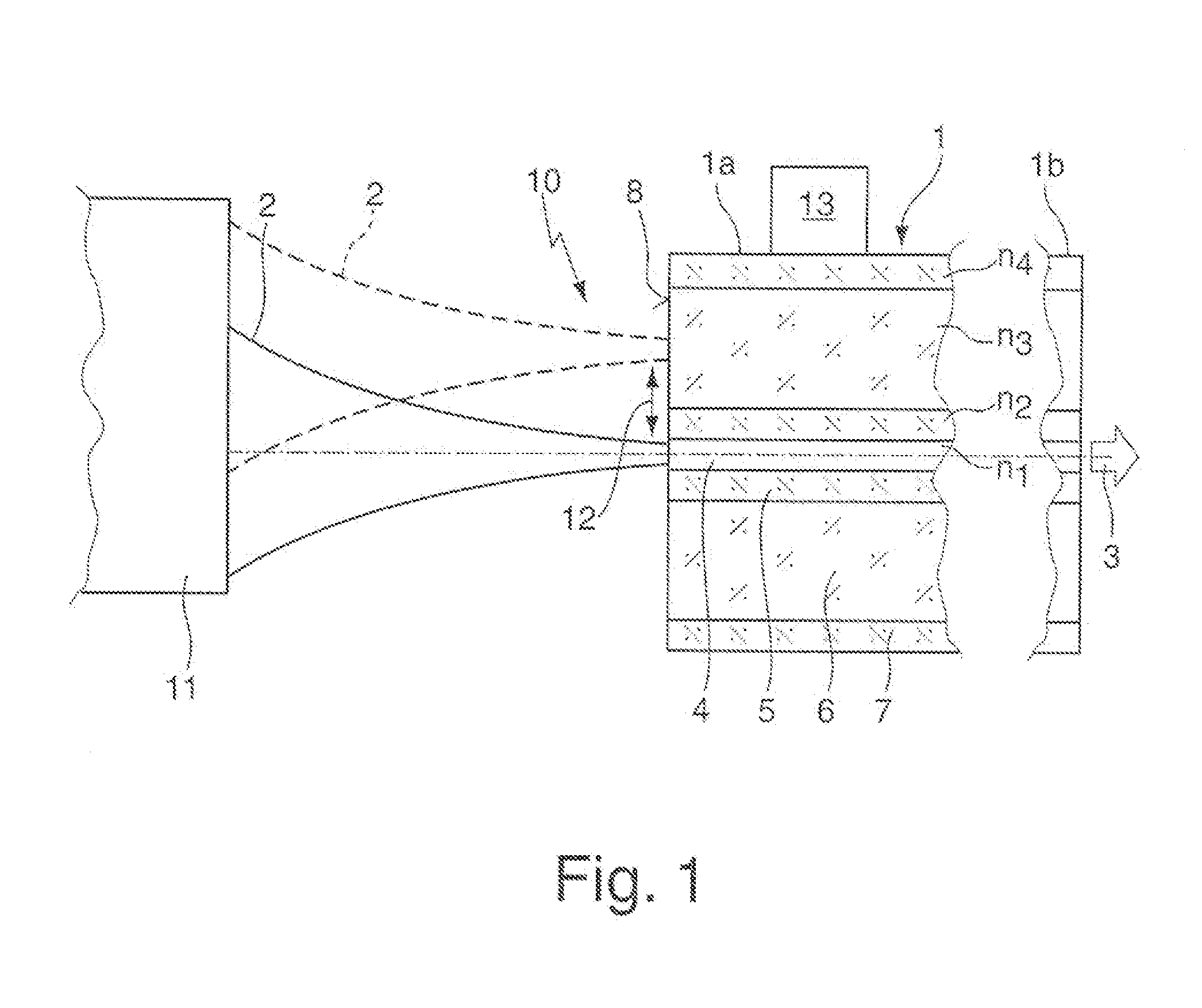 Method and arrangement for generating a laser beam having a differing beam profile characteristic by means of a multi-clad fiber