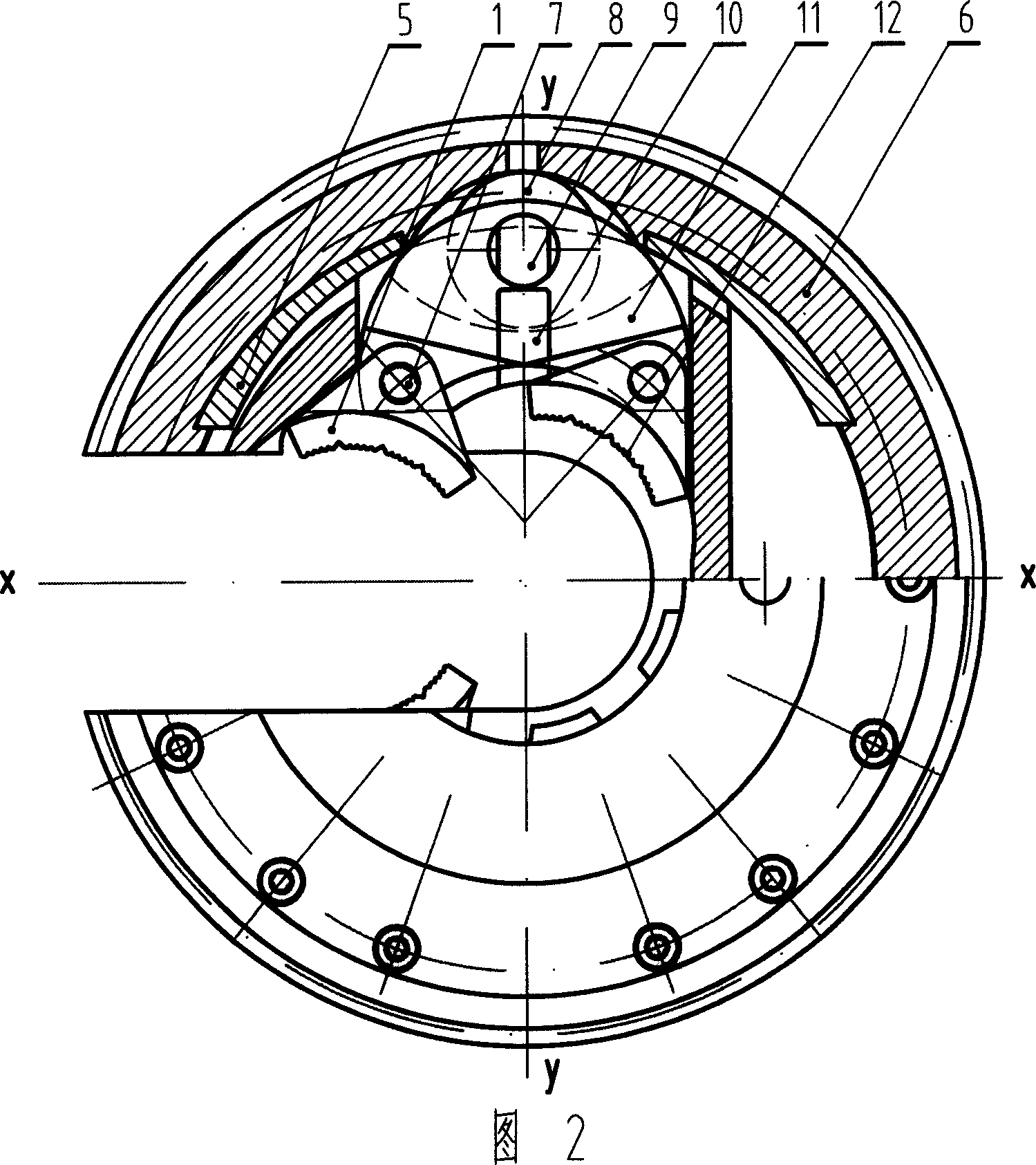 Chucking mechanism of dynamic clamp head capable of not damaging tube