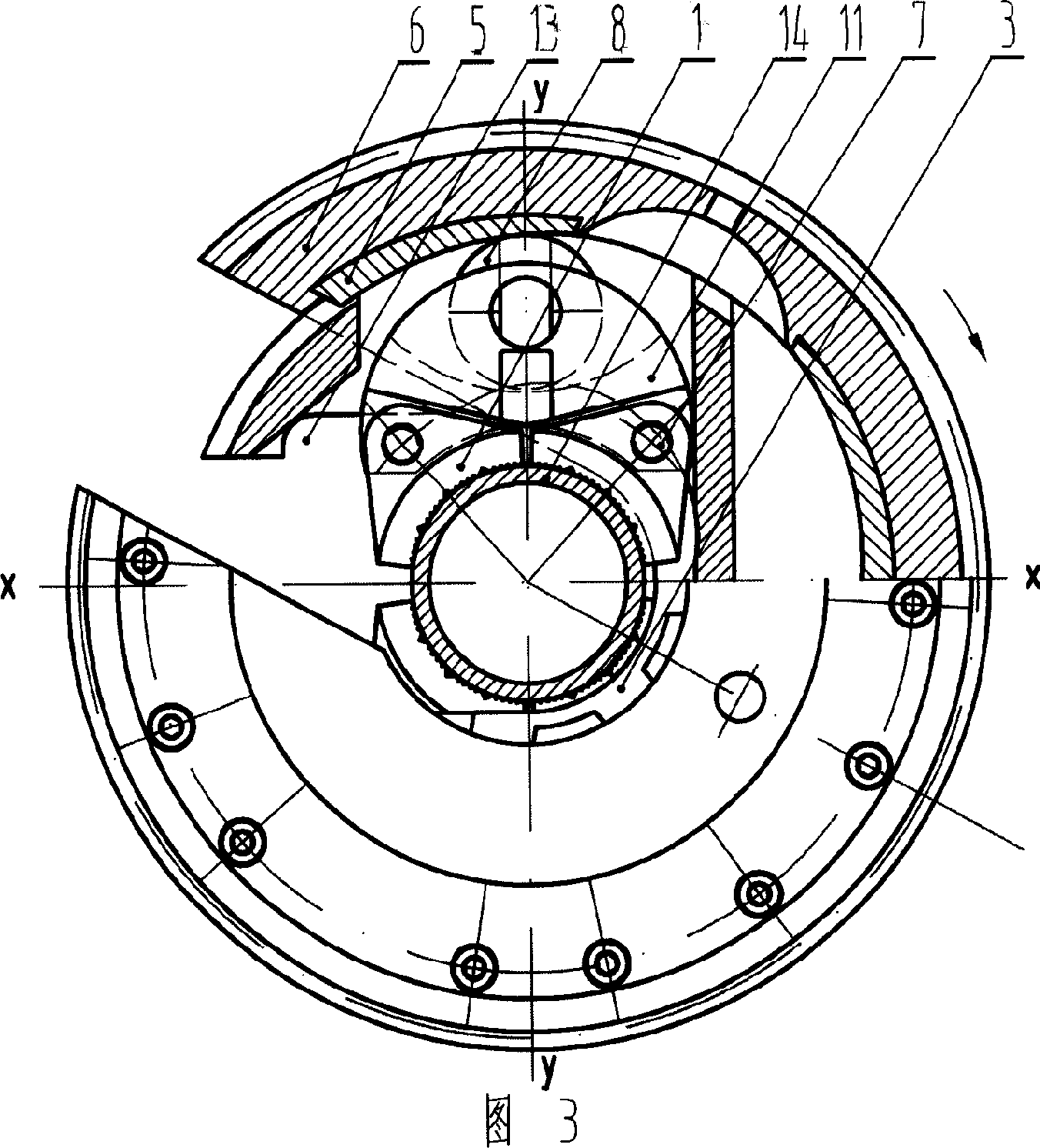 Chucking mechanism of dynamic clamp head capable of not damaging tube