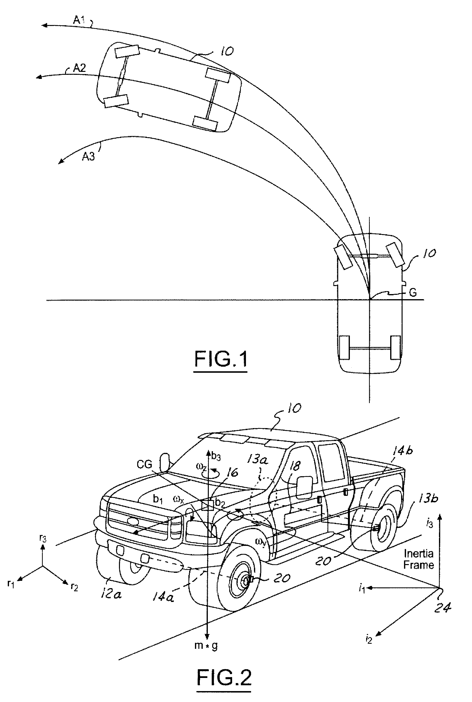 Method and apparatus for controlling a trailer and an automotive vehicle with a yaw stability control system