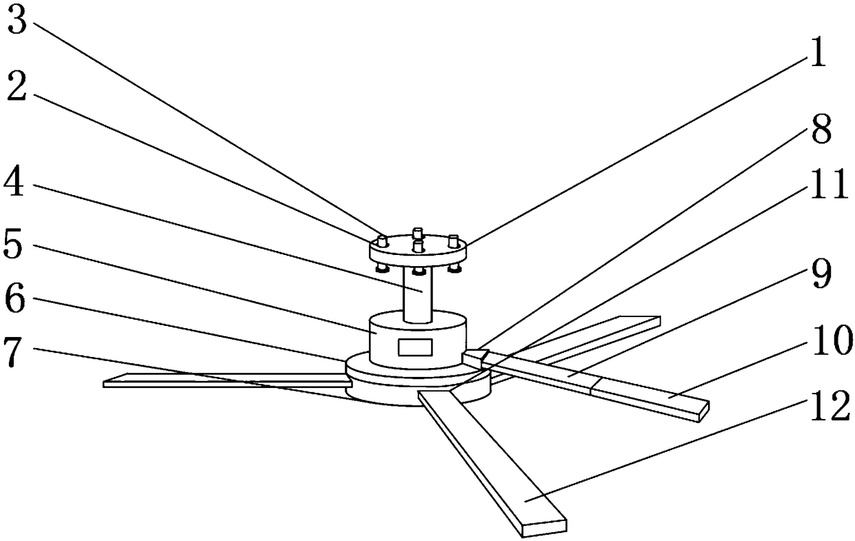 Ceiling fan convenient for cleaning dust