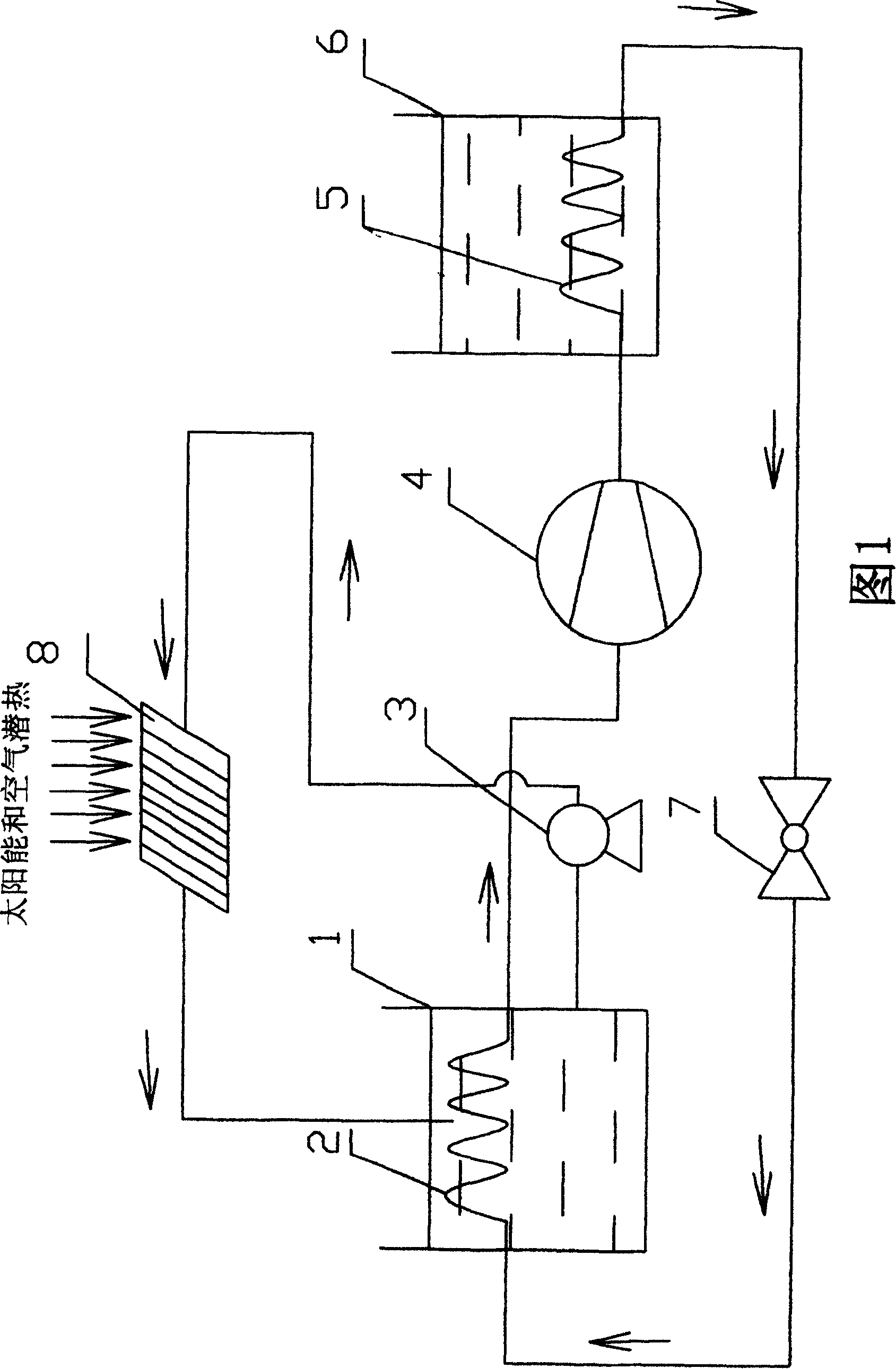 Method for collecting solar energy and its heating apparatus