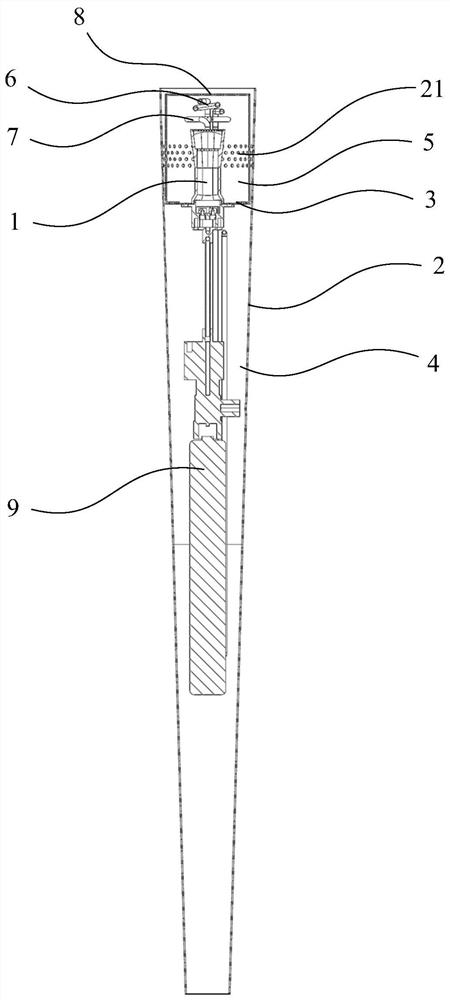 Torch inner flame structure and torch containing it