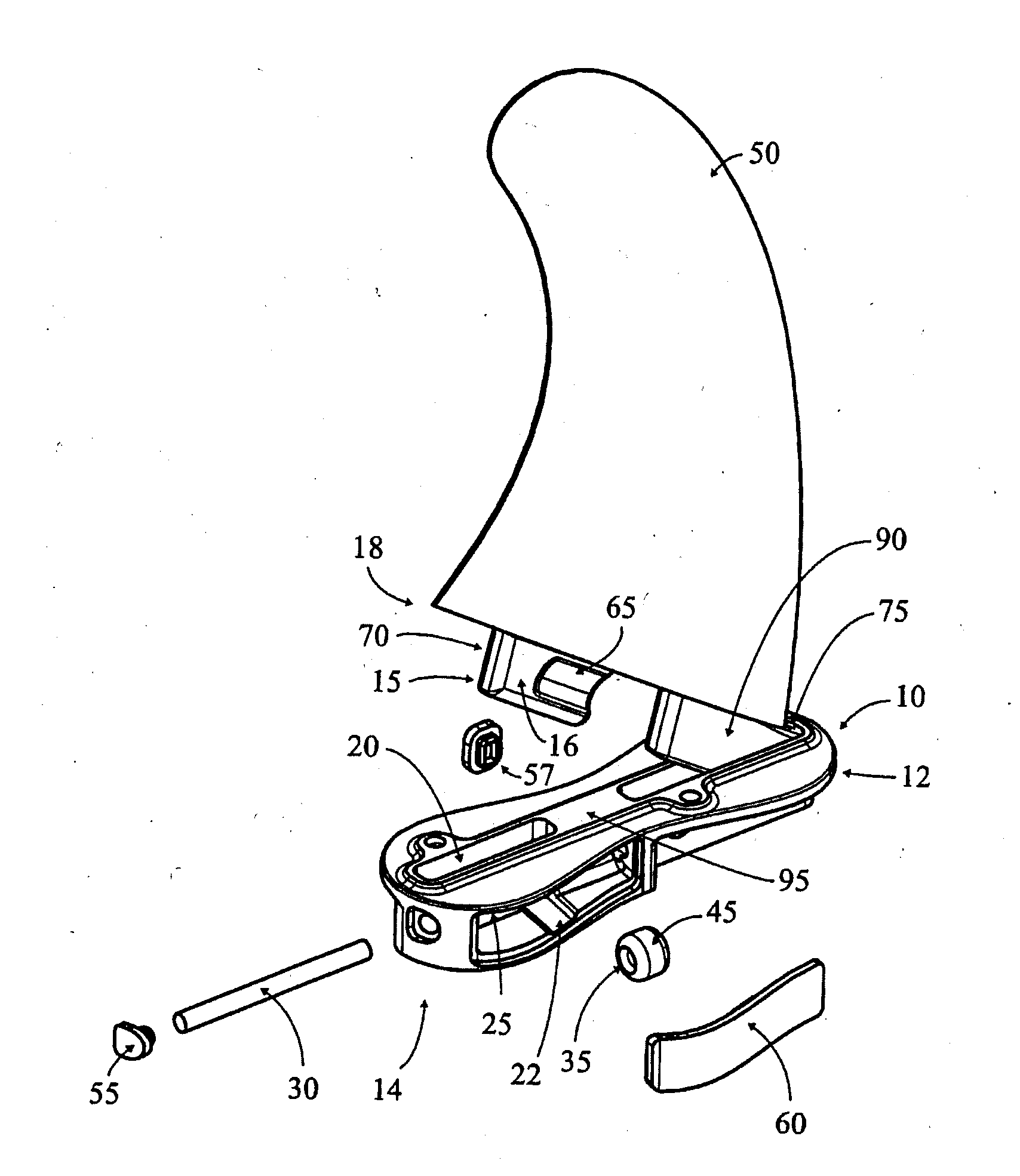 Fin plug for water craft