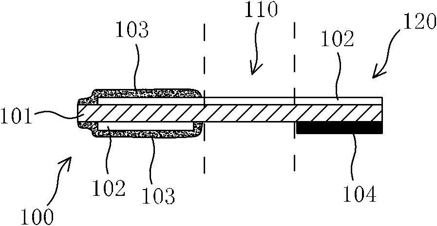 Aperture flat cable applicable to multi-directional rotating shafts