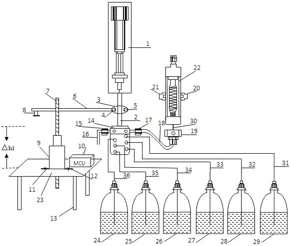 A constant-volume liquid-feeding metering method and device for cod detection