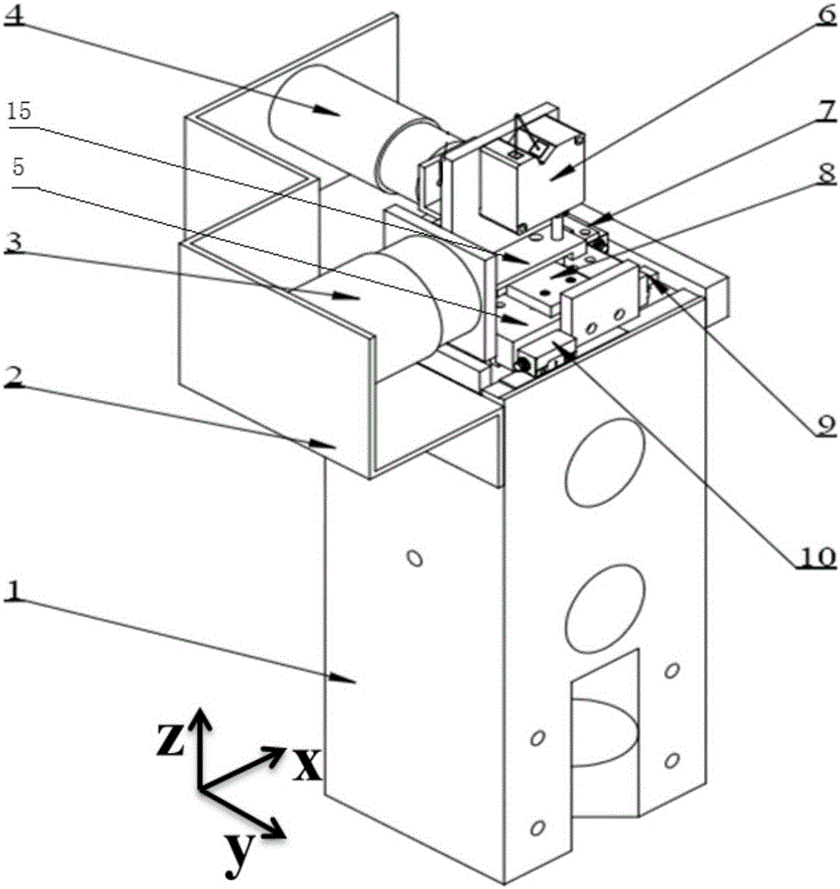 Two-dimensional vibration auxiliary laser scanning in-situ detection system and detection method thereof