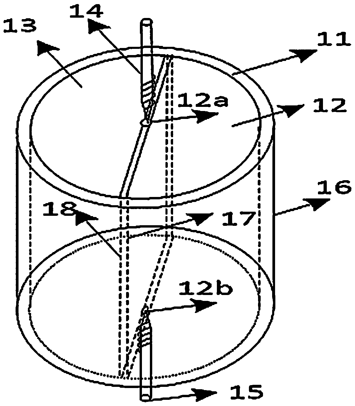 Barrel type composite insulating material insulating property detection device