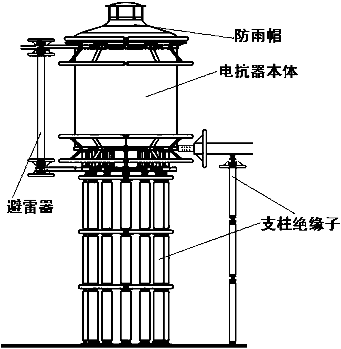 High-voltage dry-type air-core reactor fault monitoring device and monitoring method