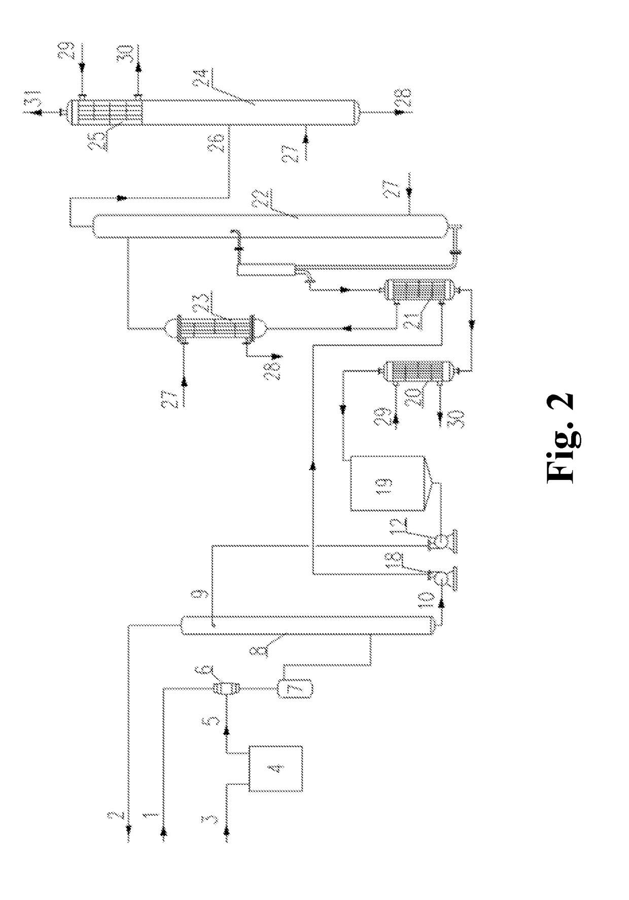 Gas denitration process and apparatus
