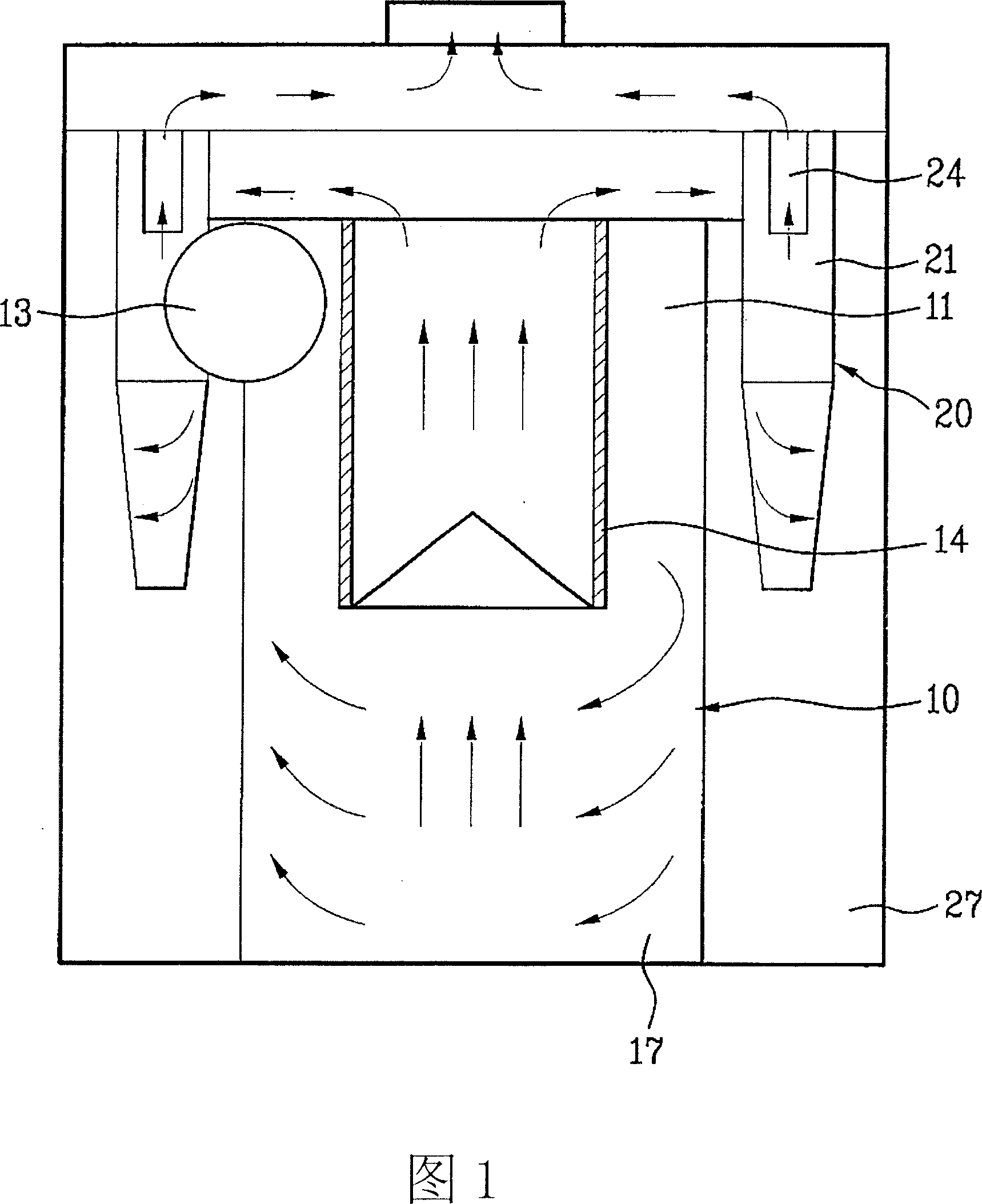 Dust collection device of vacuum cleaner