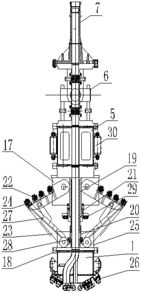 A kind of reverse reaming method and drilling tool