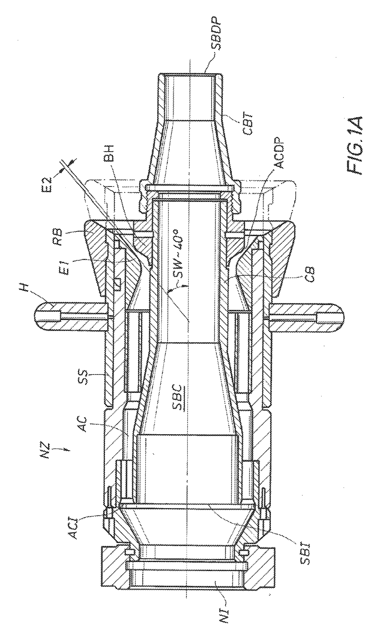 Range enhanced fire fighting nozzle and method (centershot II)