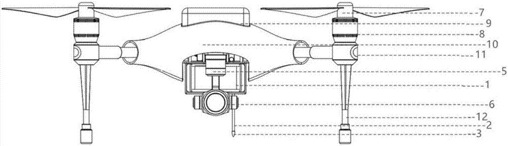 Unmanned-aerial-vehicle-mounted spectrum detection system and control method for application of the same to dangerous object detection work