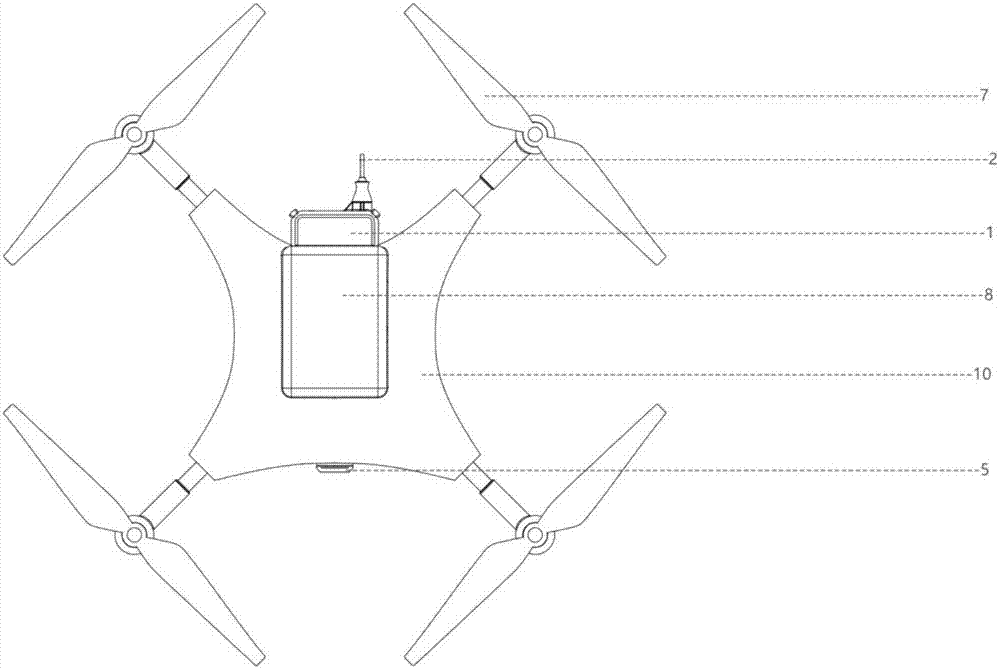 Unmanned-aerial-vehicle-mounted spectrum detection system and control method for application of the same to dangerous object detection work