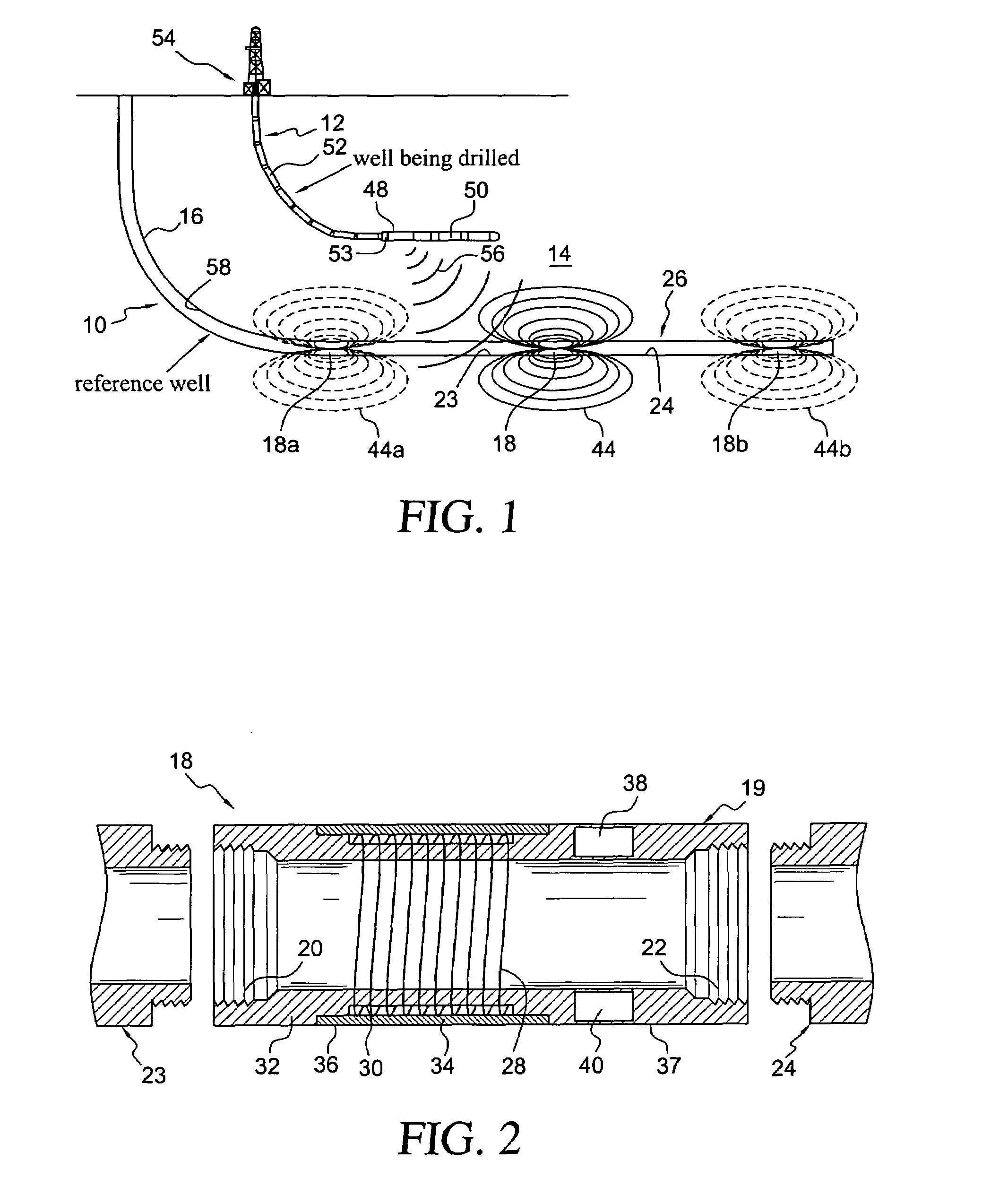 Electromagnetically determining the relative location of a drill bit using a solenoid source installed on a steel casing