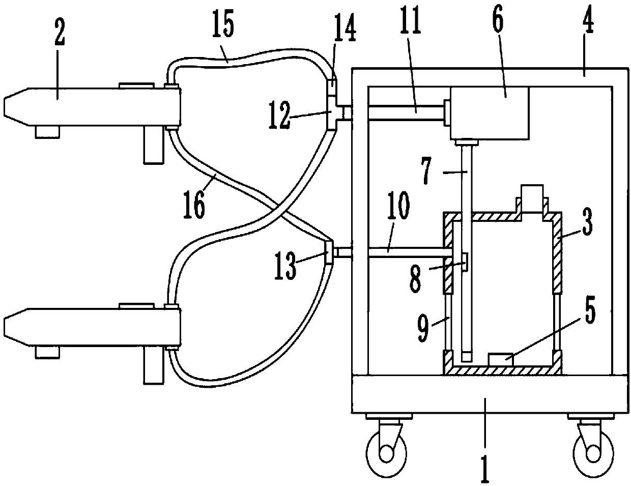 Intelligent impact wave therapeutic apparatus with water-cooling heat dissipation function