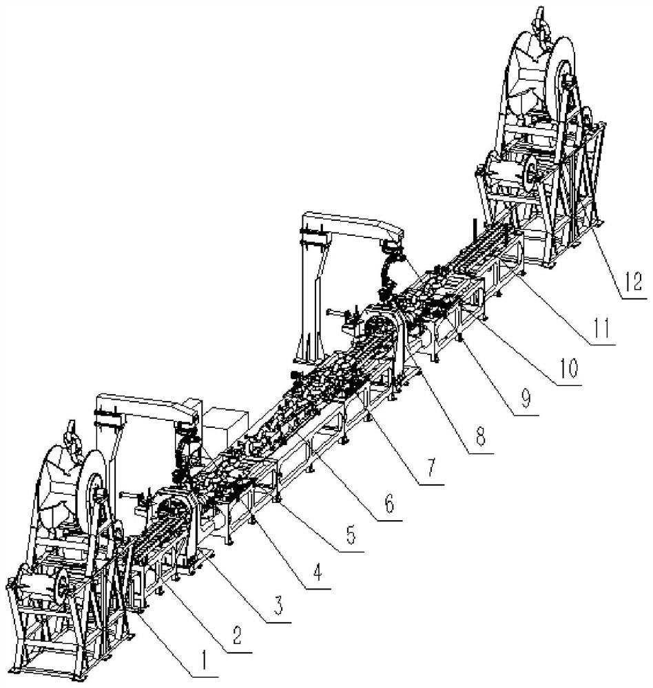 An anchor chain rail welding system
