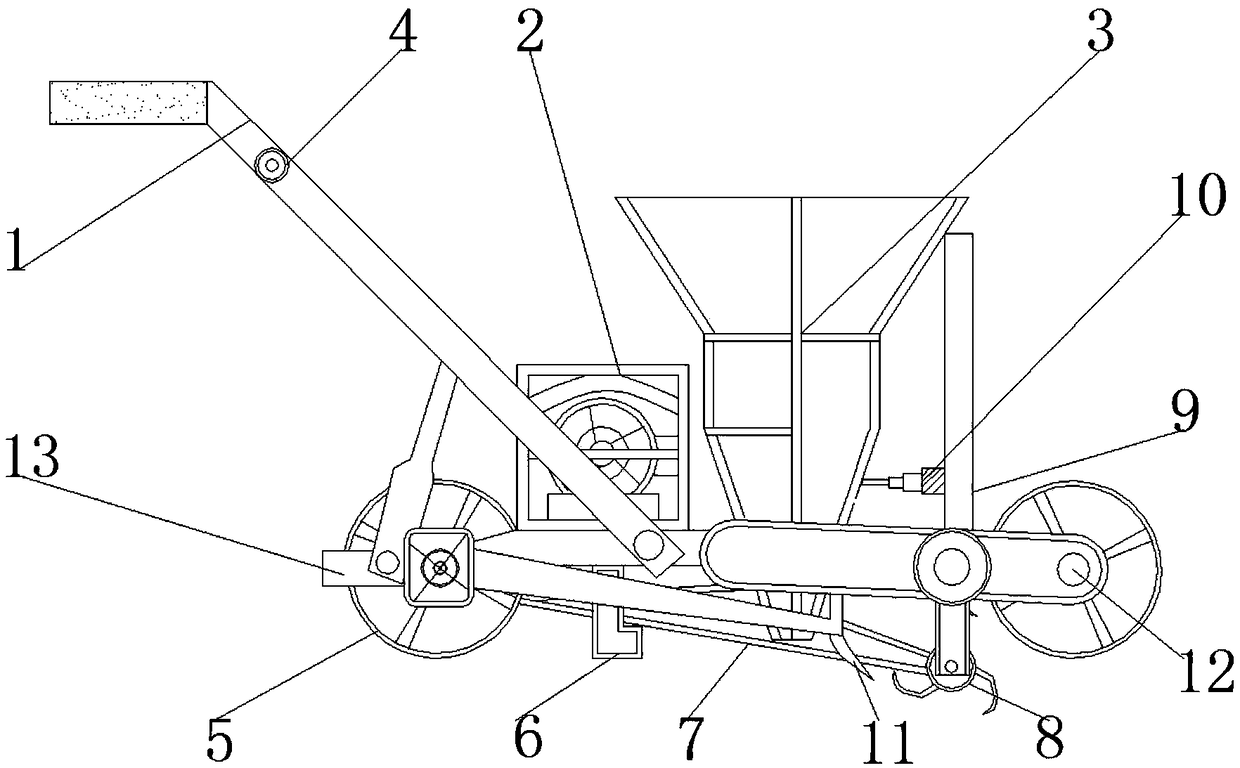 Wheat sowing device