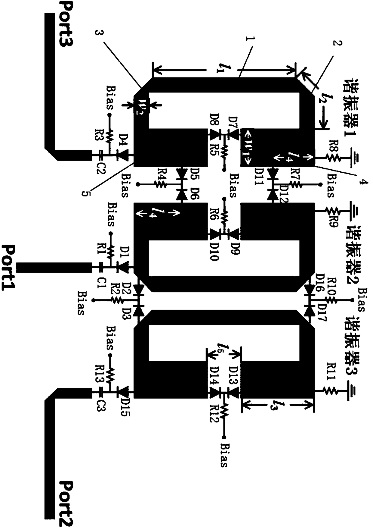 Reconfigurable multifunctional filter based on half-wavelength resonator