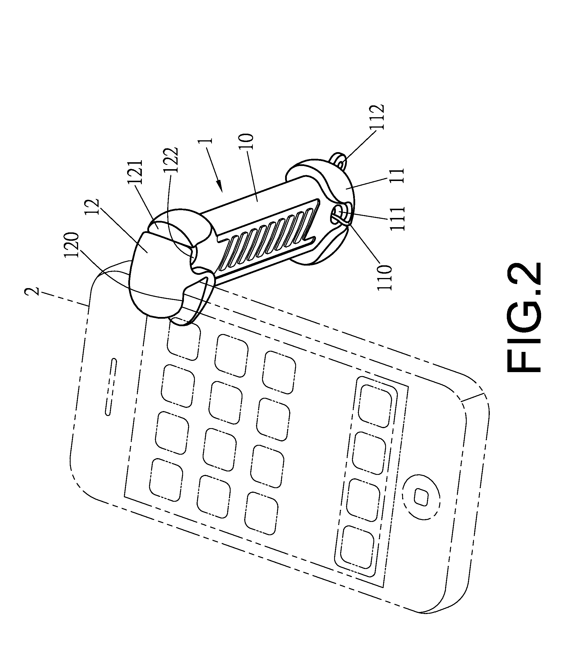 Holder of a portable electric device