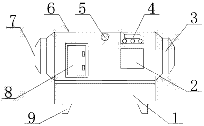 Ultraviolet photolysis deodorizing machine capable of removing dust