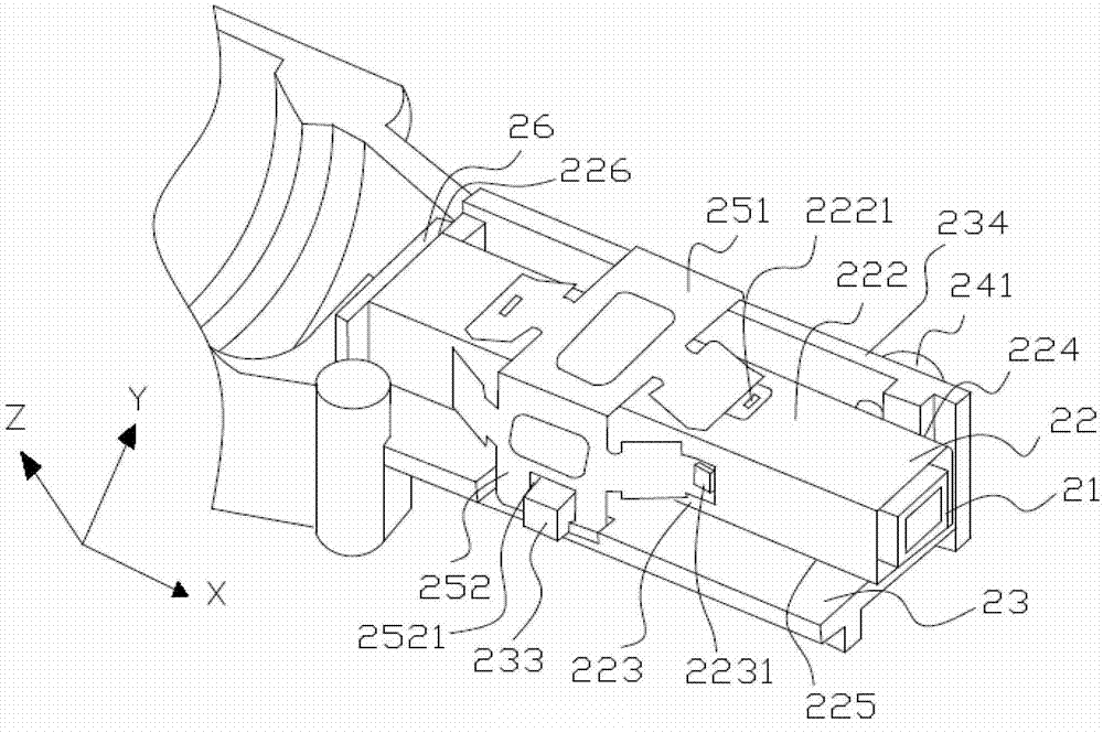 Light guiding module and projection device provided with light guiding module