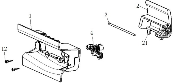 Vehicle door inward opening handle assembly and vehicle