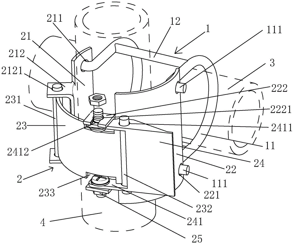 Orthogonal stacked steel pipe lever tensioning device