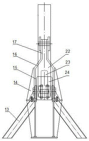 Hydraulic turnover tool for large rod piece