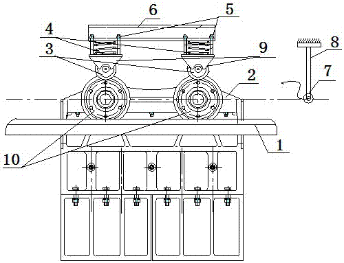 Derailment-prevention auxiliary device of sintering machine trolley